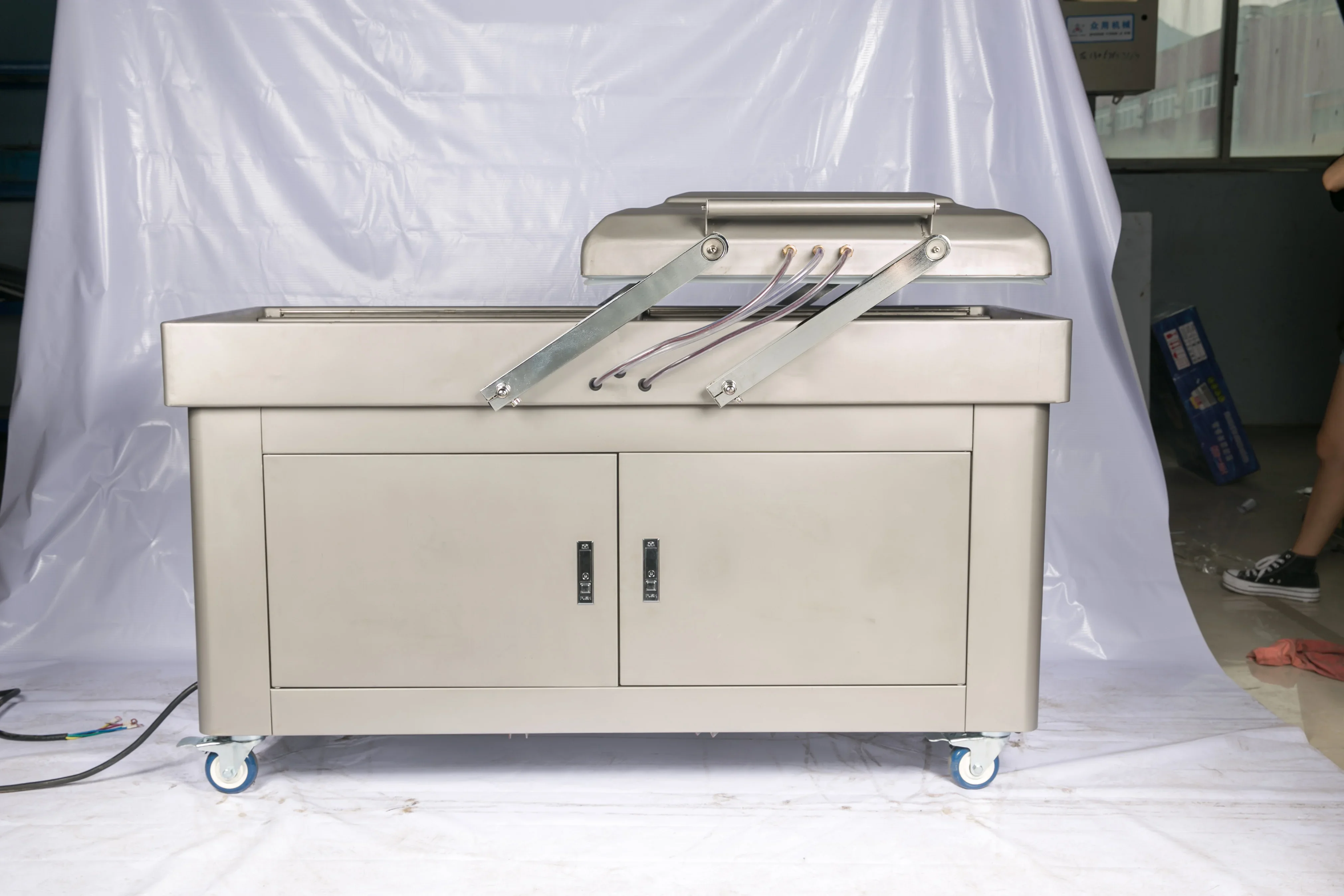 DZ600-2SB вакуумная упаковочная машина с двойной камерой (опция: системой промывки