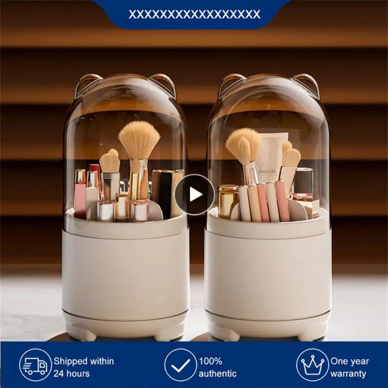 

With Cover Protection Brush Cosmetic Brush Storage Tube Multifunctional Rotating Cosmetic Brush Barrel With Cover Large Capacity