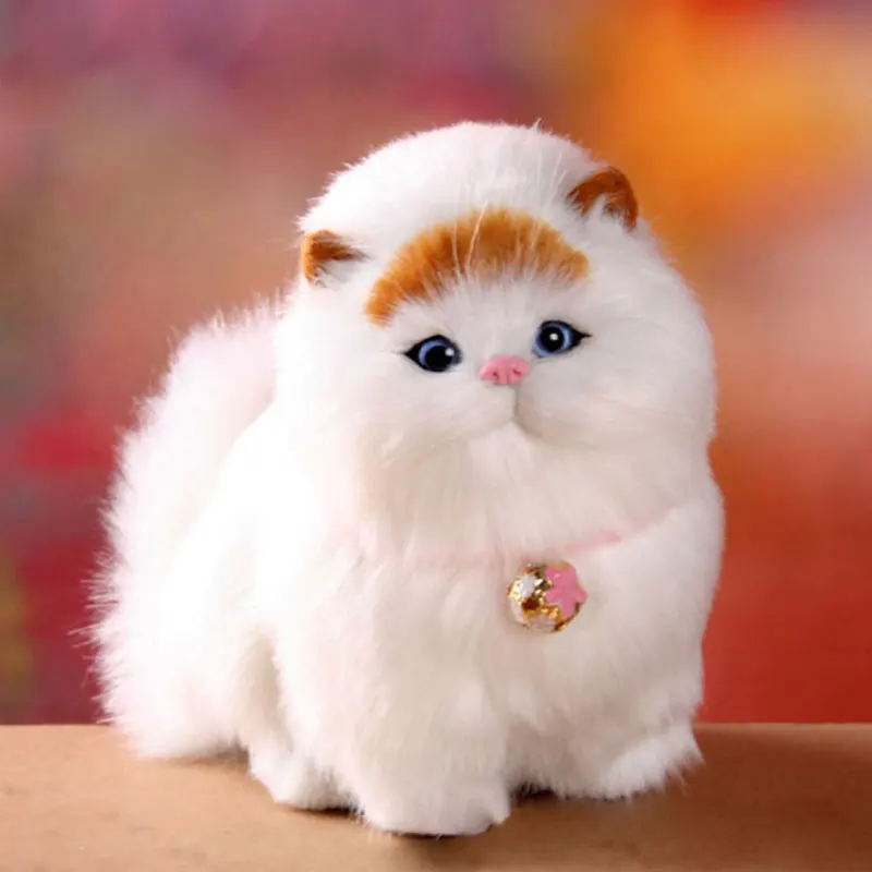 

Realistic Cat Dolls Figurines Plush Toys Home Office Table Decor Gift For Kids Boys Girls Birthday Gift Cute Auto Interior Craft