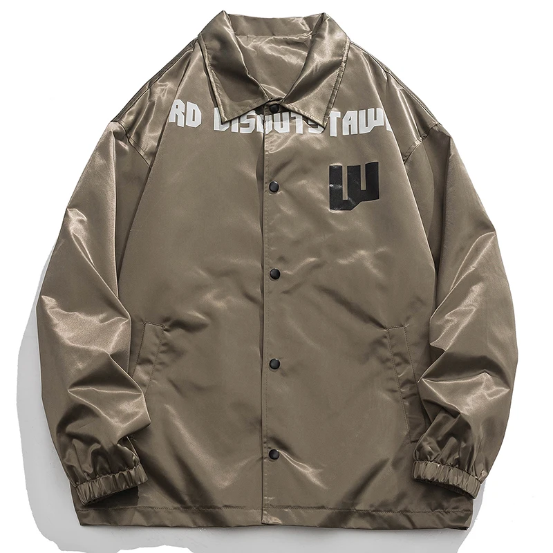 

Осенняя куртка-бомбер большого размера, мужское глянцевое мешковатое пальто, модная Корейская уличная одежда, верхняя одежда на пуговицах, мужские топы, размеры 5XL