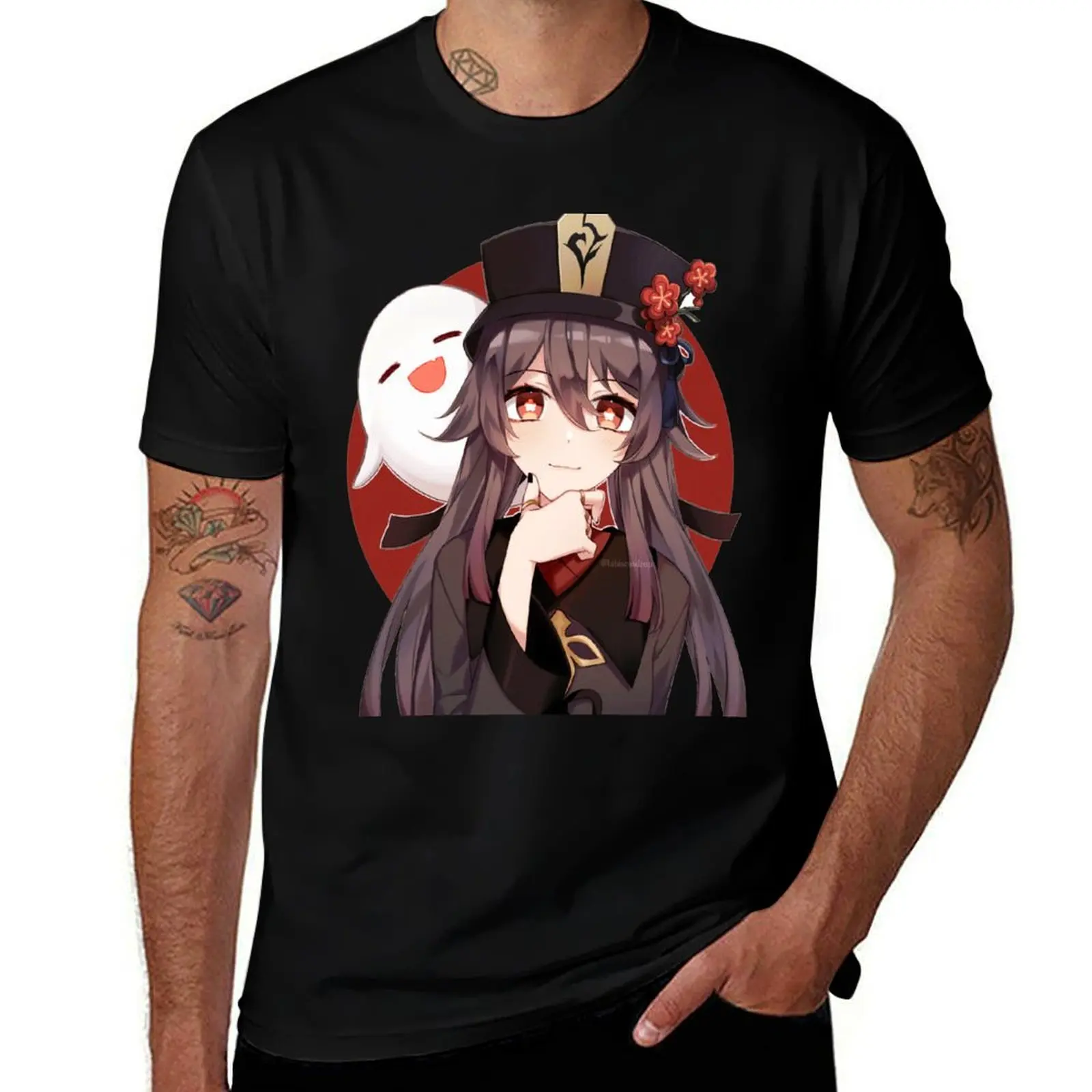 Футболка hu tao быстросохнущая футболка для мальчиков с животным принтом мужские