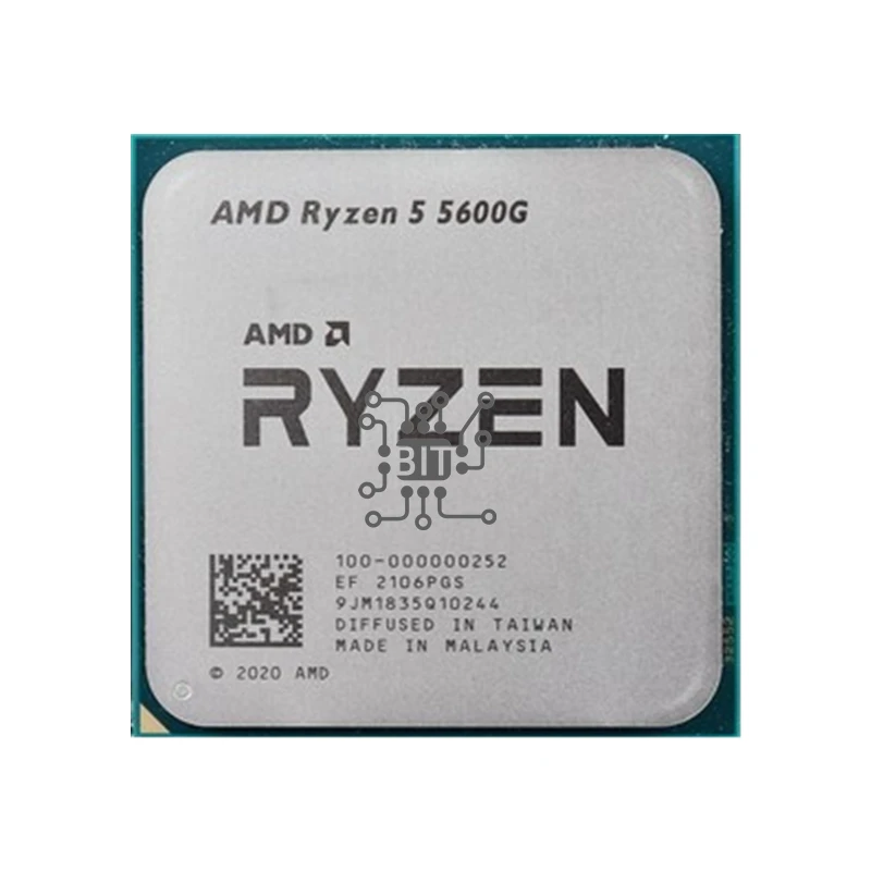 Процессор AMD Ryzen 5 5600G для ПК, центральный процессор для компьютера, 6 ядер, 12 нитей, мощность-65 Вт, частота-5600 ГГц, частота-3,9 ГГц, L3 = 16M, разъем 100-000000252, разъем AM4