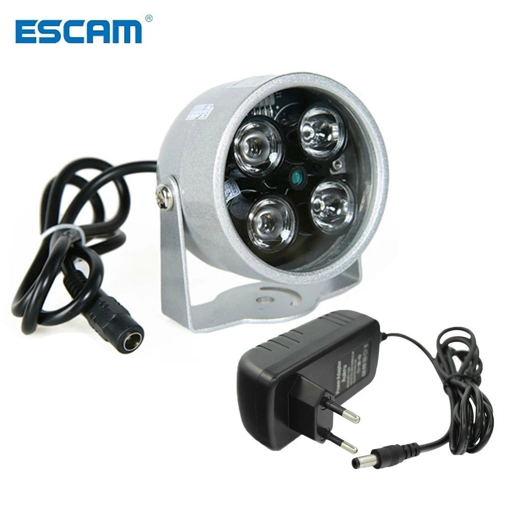 

CCTV LEDS 4 array IR led illuminator Light CCTV IR Infrared waterproof Night Vision For Security Camera use 12V 2A power
