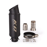 exhaust muffler tail pipe 38 51mm universal motorcycle black stainless steel escape tip with db killer for dirt bike atv scooter
