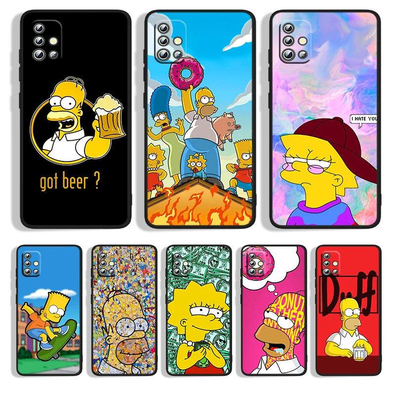 

The Simpsons For Samsung A73 A72 A71 A53 A52 A51 A41 A33 A32 A31 A22 A21S A13 A12 A03S A02 5G Black Phone Case