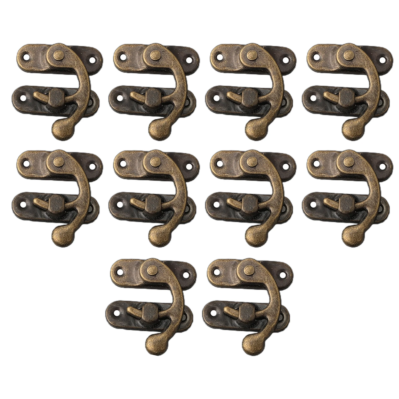 Metal Vintage Trava Fechos Ferrolho Cadeado Com Parafusos Móveis Caixa De Madeira Couro Saco Hardware Bloqueio Decorativo