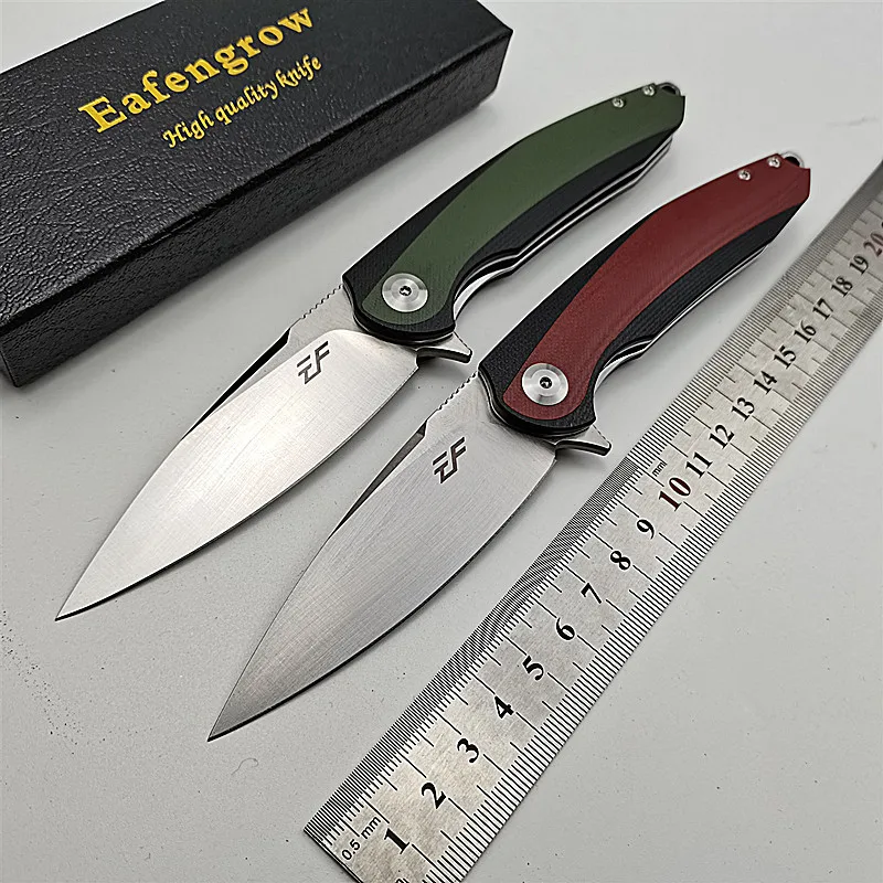 

Eafengrow EF954 Folding D2 Blade G10 Pocket Survival Hunting Tactical Flipper Outdoor Camping Kitchen Rescue Gift EDC Knife
