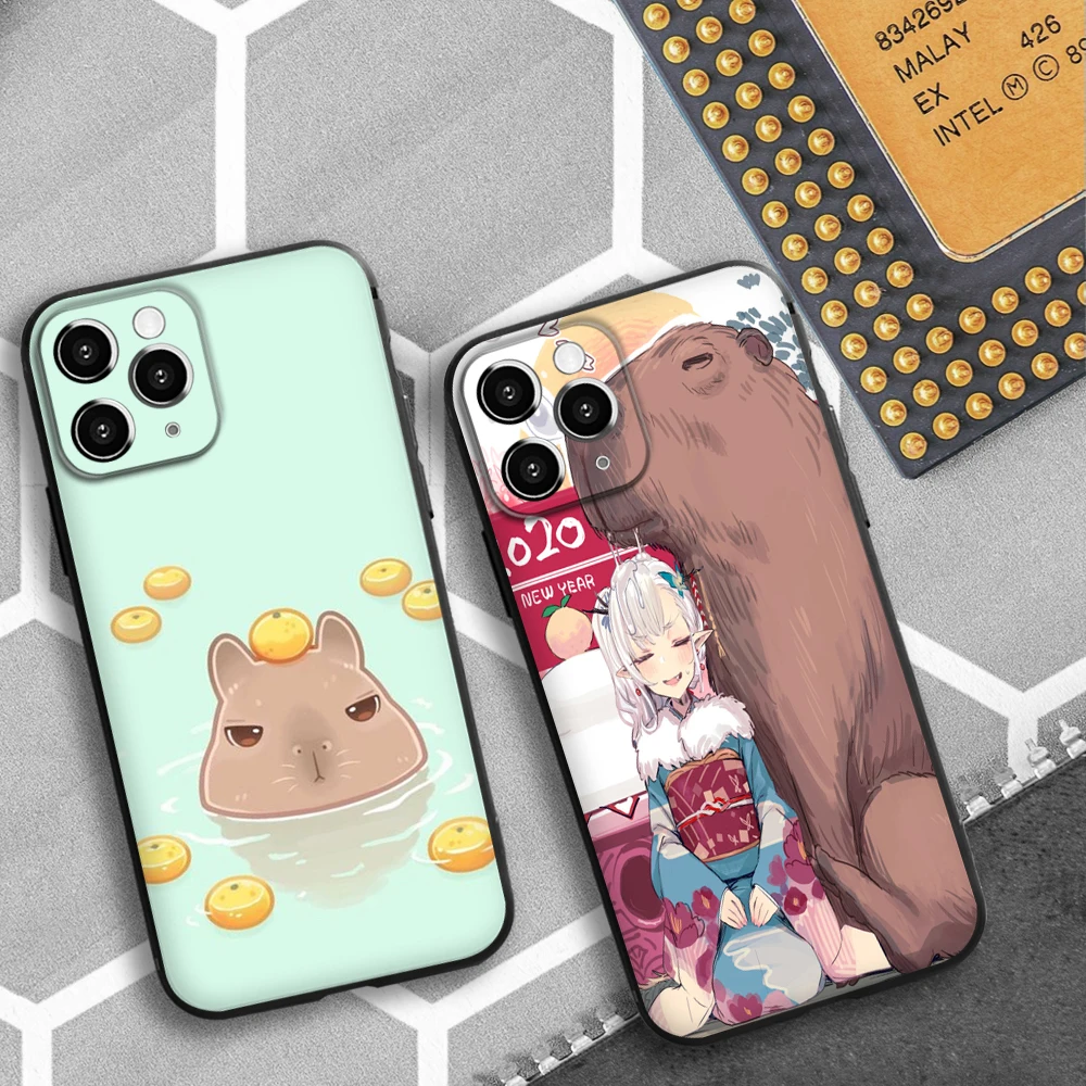 

Anime Creative Capybara fashion Soft phone case for iphone 14 13 13PRO 12 12promax 11 11promax XS XSMax XR 8Plus protect shell
