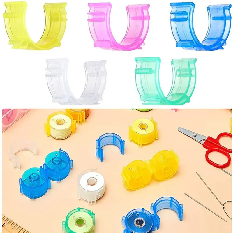 

20/50PCS Sewing Bobbin Small Clips Plastic Bobbins Thread Spool Colorful for Home Embroidery Quilting Sewing Tools Accessories