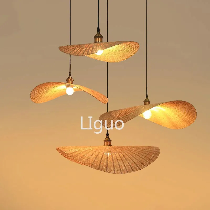 Новая китайская бамбуковая люстра светильники японский татами Подвесная лампа