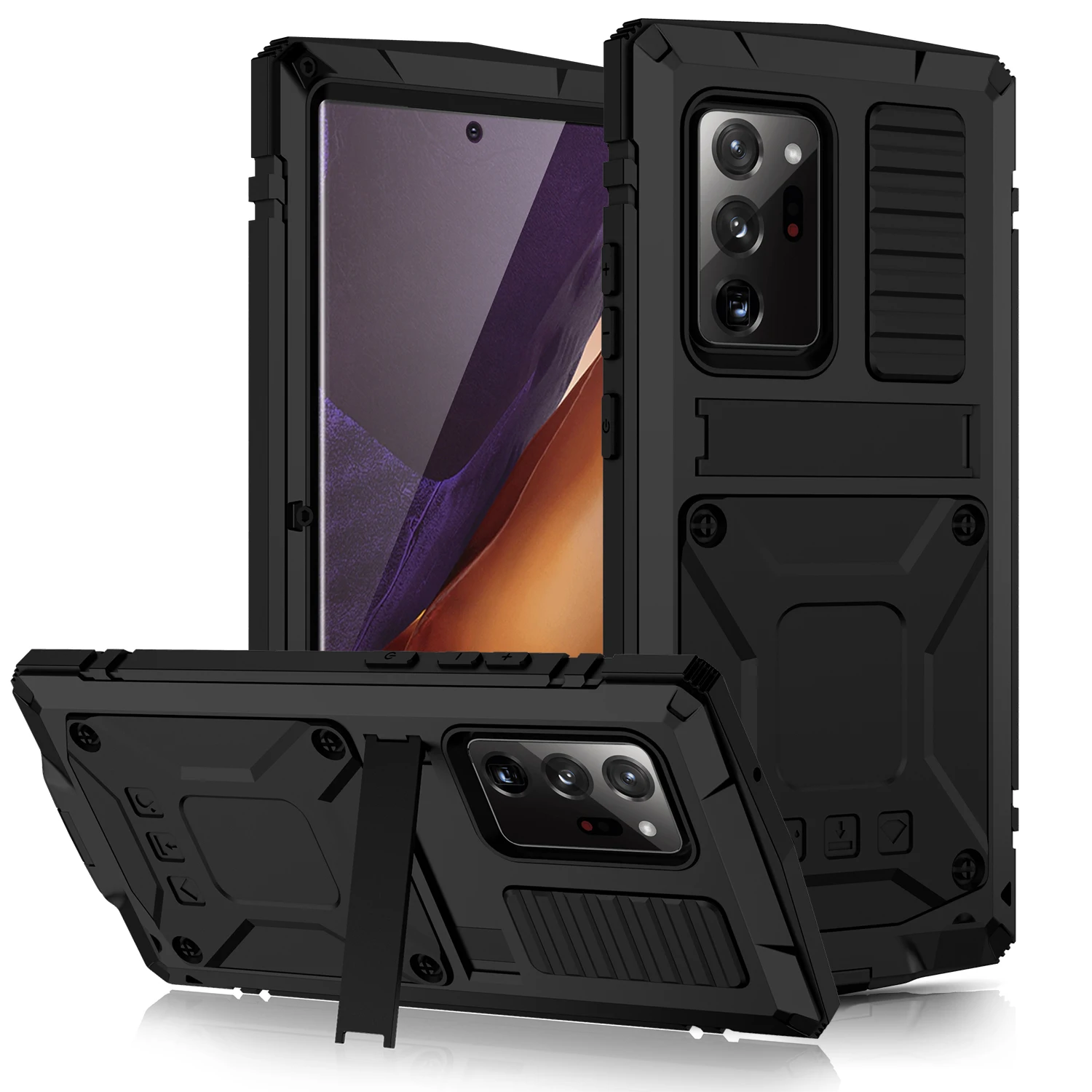 

For Samsung Galaxy S21 S20 Plus Ultra Note 20 Ultra 360 Full Metal Aluminum Armor Holder For Samsung S20 Plus Case Shockproof