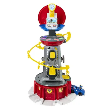 Paw patrol Toys Mighty Pups Super Patrolling Lookout Tower Playset With Lights And Sounds with 1 team leader 6 dogs