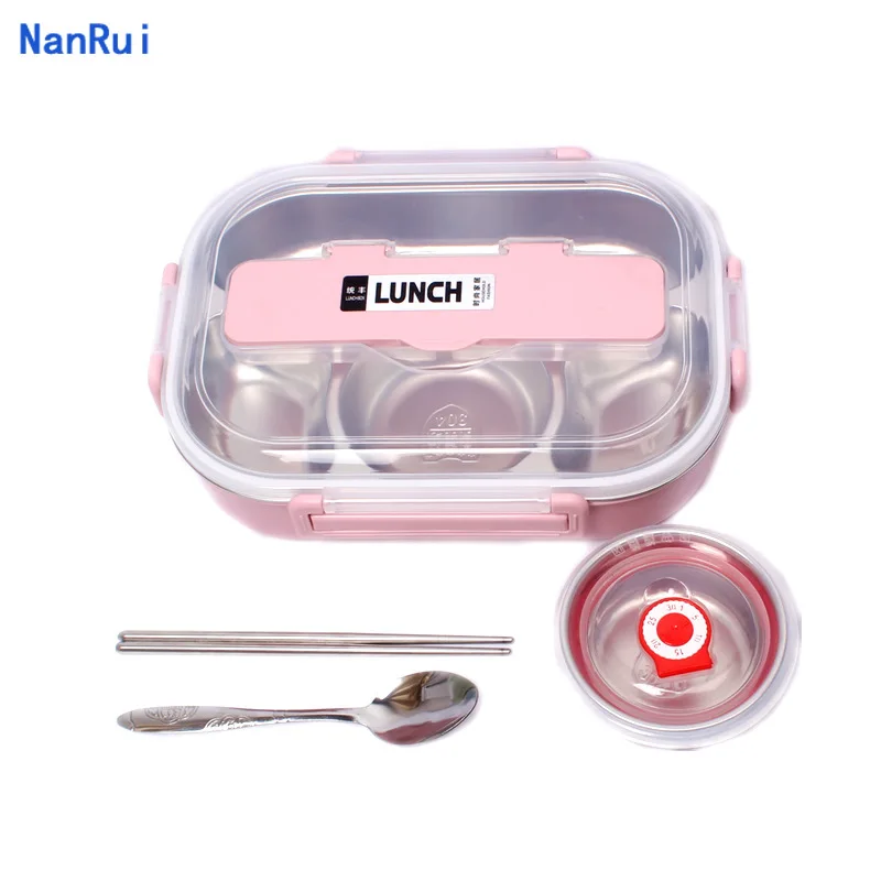 

Stainless Steel Lunch Box For Kids Food Storage Insulated Lunch Container Japanese Snack Box Breakfast Bento Box With Soup Cup