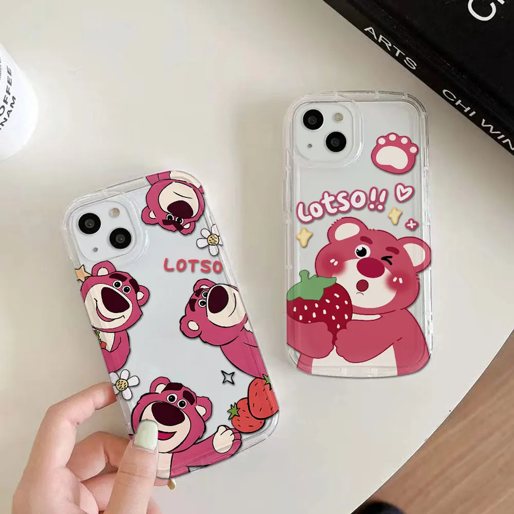 Toy Story Lotso-Huggin Bear Clear Case for Xiaomi Redmi NOTE 9A 9C 9T 9S 10 11 12 12C K40 Pro Plus 4G 5G Airbag Shockproof Cover