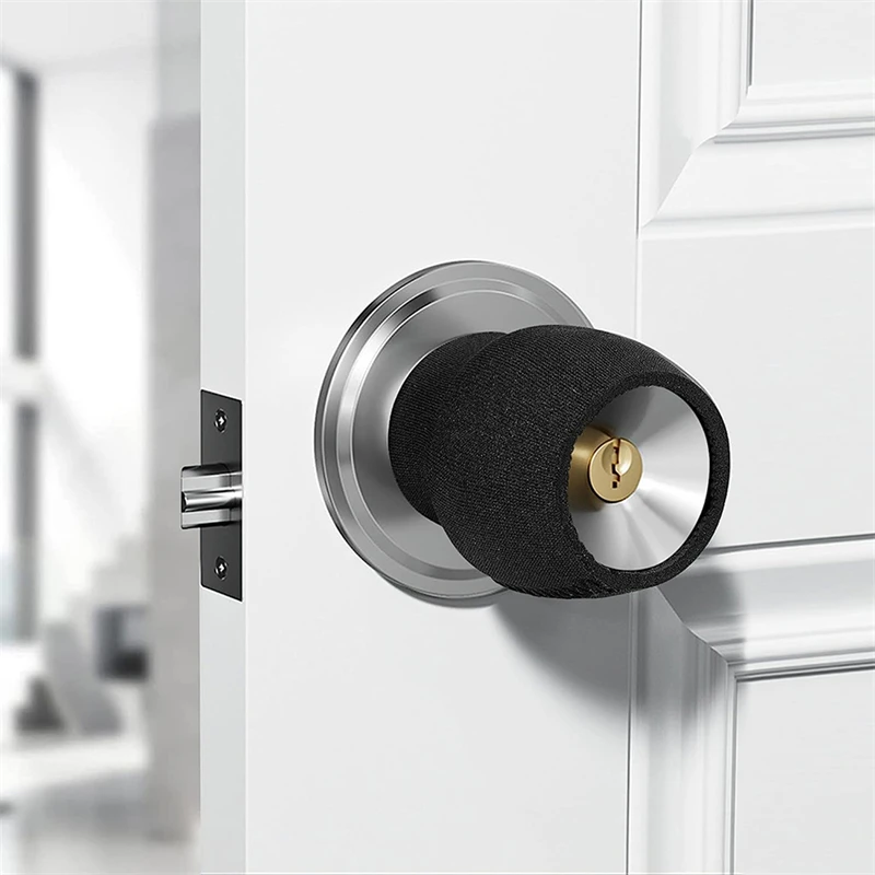 Door Knob Cover Round Handle Anti-collision Waterproof Anti-slip Elastic Anti-Static Lightweight Grip Protector