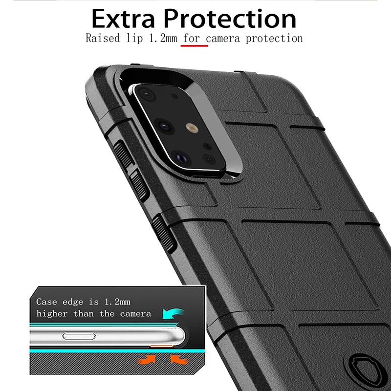 Прочный защитный армированный чехол из волокна для Samsung Galaxy S22 Pro A71 A51 A31 A50 A70 A21S Note10
