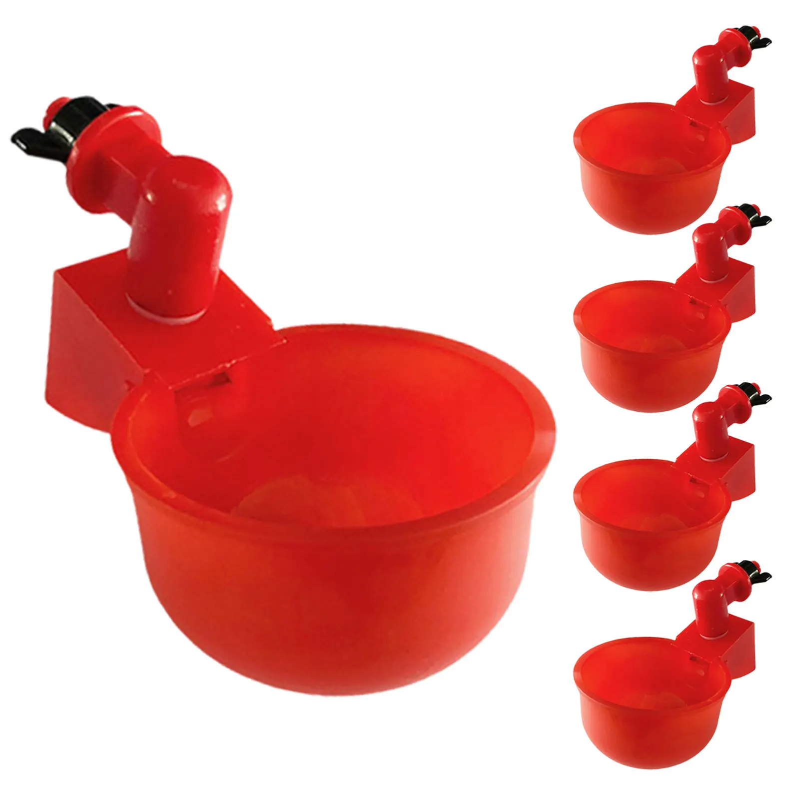 

Chicken Waterer Cups 5pcs Water Cups Automatic Waterer Cup Poultry Water Feeder Kit Chicken Water Cups Poultry Drinking Bowl