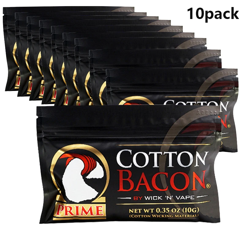 

100% Cotton Bacon Gold Version Bacon for RDA RTA RBA Heating Coil Wire Atomizer Tank Vaporizer Ecig
