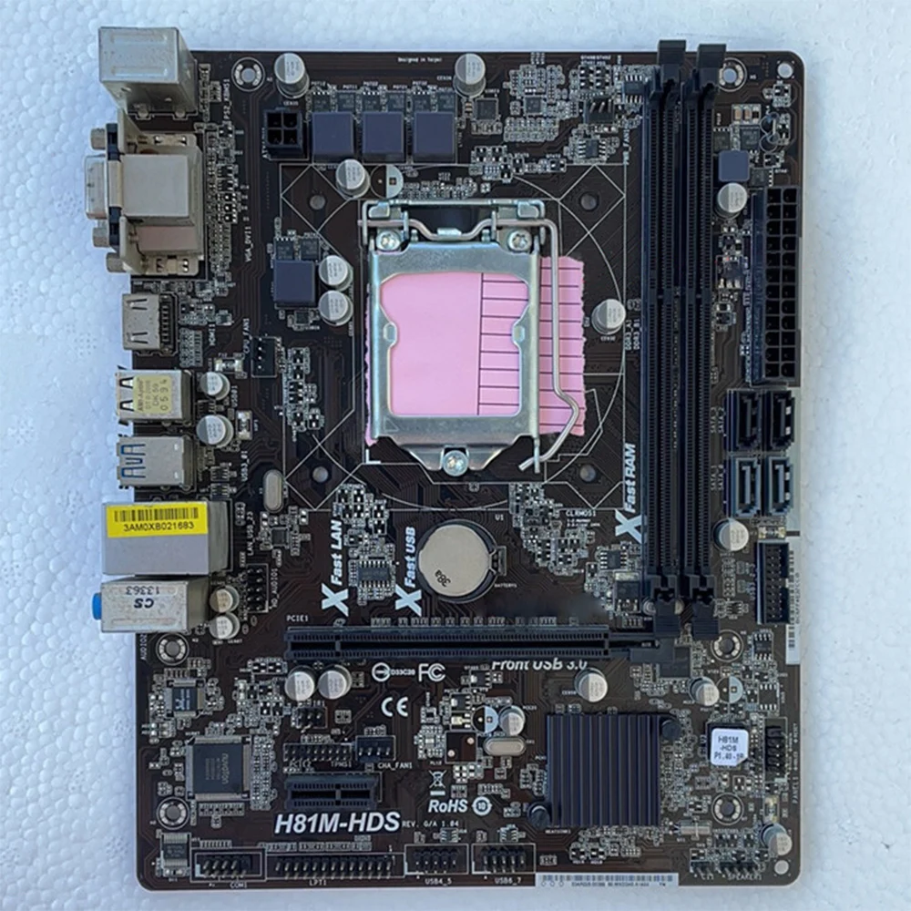 

For ASROCK H81M-HDS LGA 1150 DDR3 M-ATX Motherboard USB 3.0 HDMI