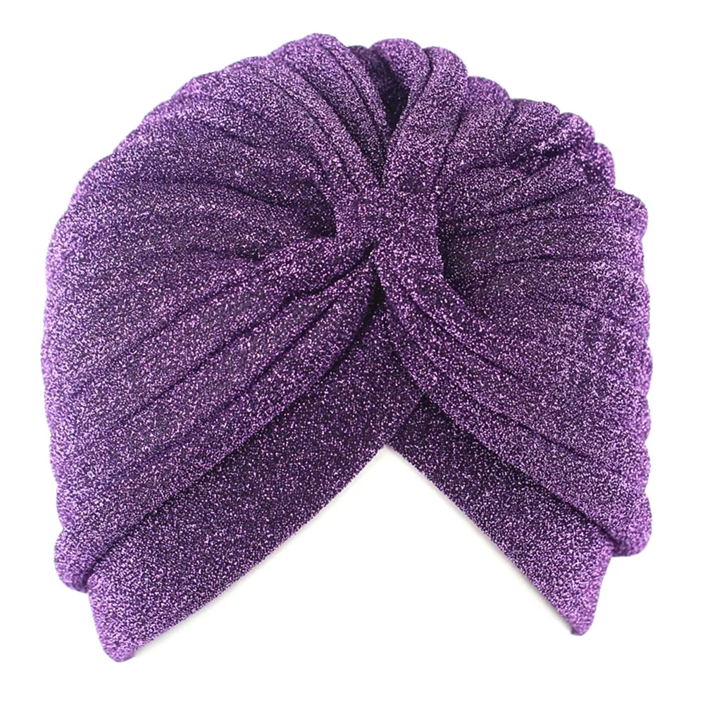 

Female knotted turban head wrap African Twist Headwrap High Stretchy Muslim Ladies Hair Accessories India Hat Chemo Cap