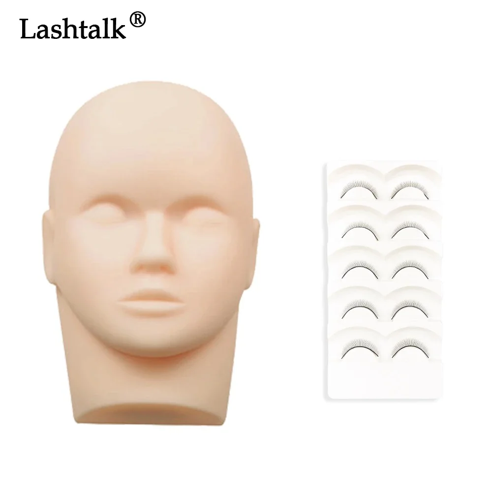 

Lashtalk Head Model Training Lashes For Beginners Eyelash Extension 5 Pairs Set Handmade Beauty Salon Student Practice Makeup