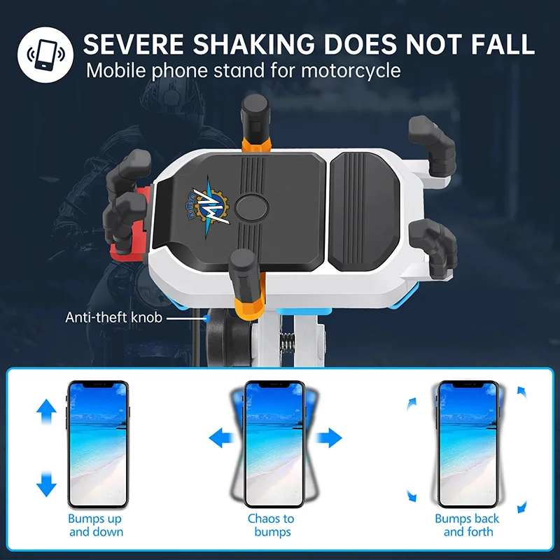 15 Вт Беспроводная зарядка держатель для телефона мотоцикла быстрое зарядное