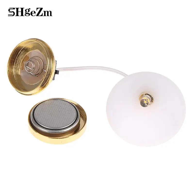 1/6 1/12 Scale Dollhouse Accessories Miniature LED Wall Sconce Lamp, dollhouse table lamp, Battery Operated With ON/OFF Switch