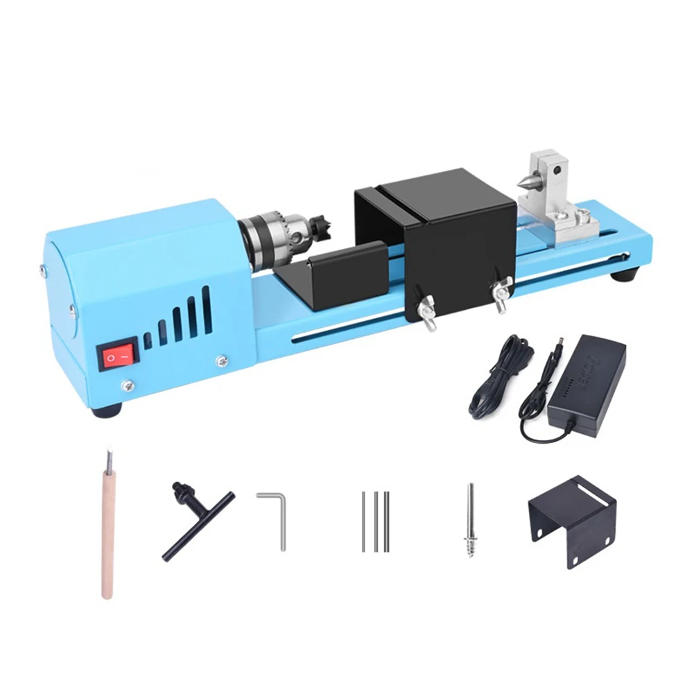 

Pearl Lathe Drill Lathe Beads Machine 150W 345*60*80mm 7 Level Adjustable Speed Aluminum Alloy DC 12-24V Durable