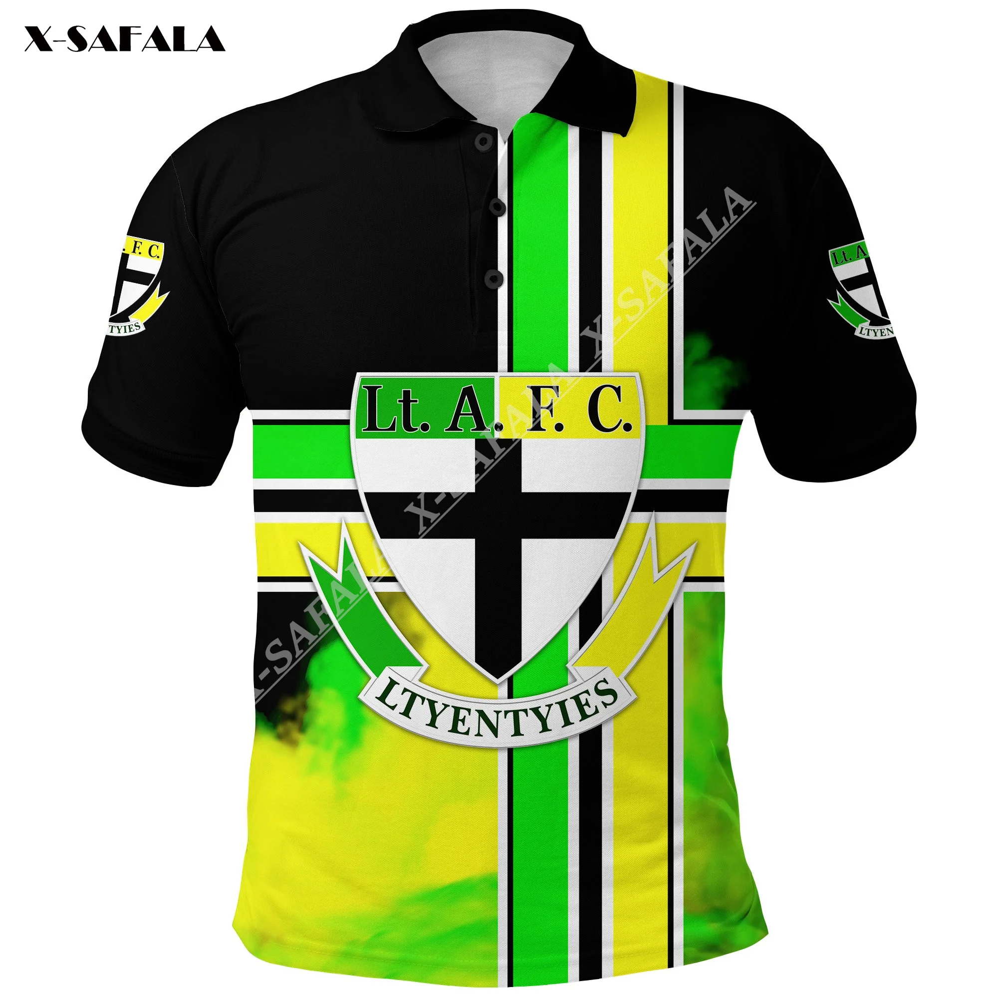 

Рубашка-поло с 3D-принтом австралийского футбола, Мужская английская рубашка-поло унисекс с тонким воротником и коротким рукавом, уличная од...