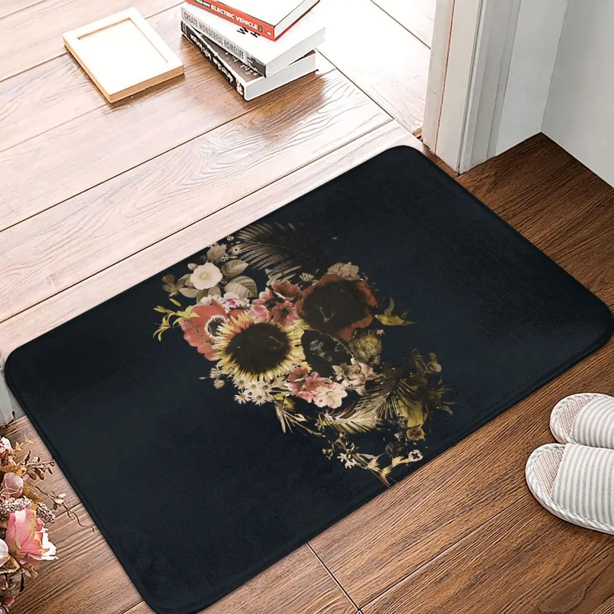 

Готический коврик для ванной светильник довый светлый Придверный коврик с черепом, кухонный ковер, уличный коврик, украшение для дома