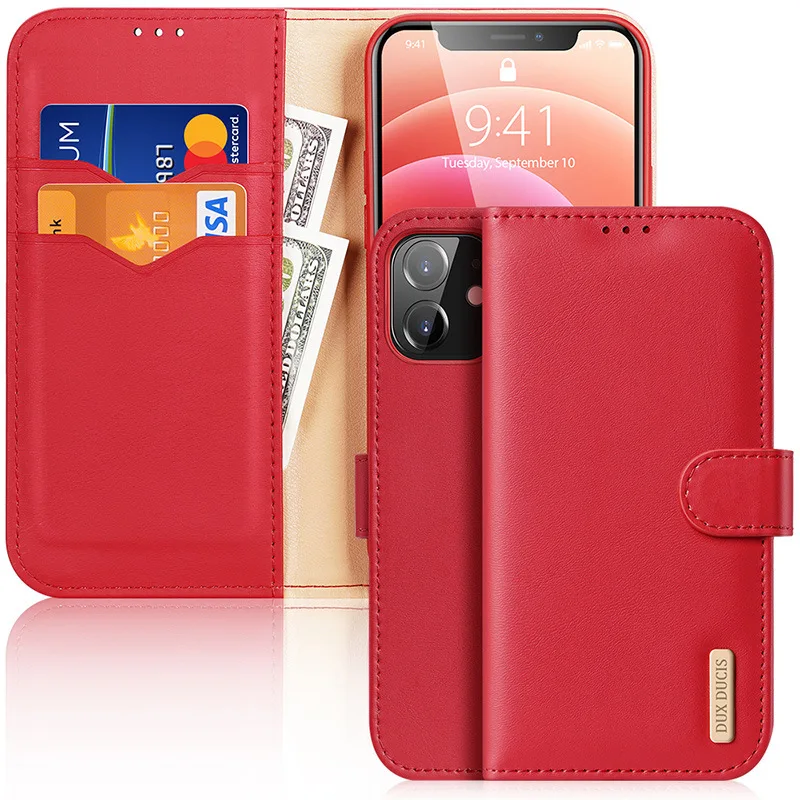 Dux Ducis Original Luxury Genuine Leather Wallet Case For Iphone 13 12 11 Pro Max Card Holder Phone Cover For Iphone 8 7 Se 2020