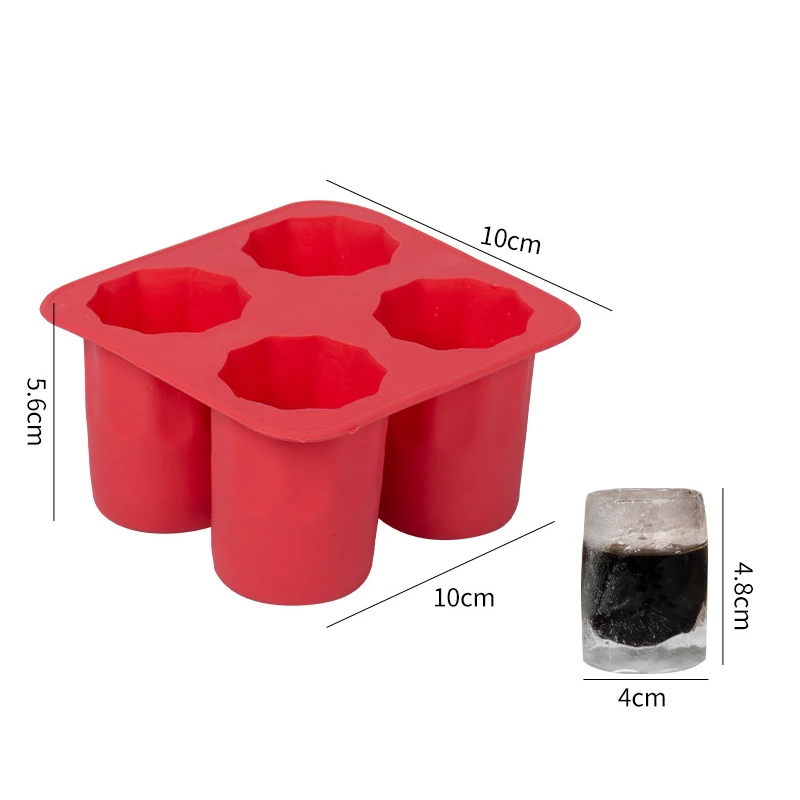 

Креативные 4 ячейки, зеркальная форма для стакана, форма для льда, новые подарки, лоток для льда, кухонный инструмент для летнего питья