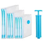 Удобный вакуумный мешок для хранения, Домашний Органайзер, прозрачный органайзер для одежды, сжатая упаковка для экономии места в путешествии пакетов