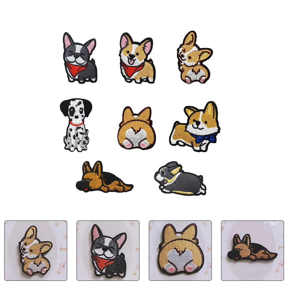 

Iron Patches Patch Appliques Clothing Sew Embroidered Embroidery Dog Applique Cloth Cute Patterns Repair Decorative Clothes