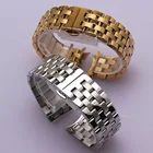 Ремешок из нержавеющей стали для мужских часов, сменный складной браслет с пряжкой для дайвинга, спортивные аксессуары для часов Seiko iwc, 18 мм 20 мм 22 мм