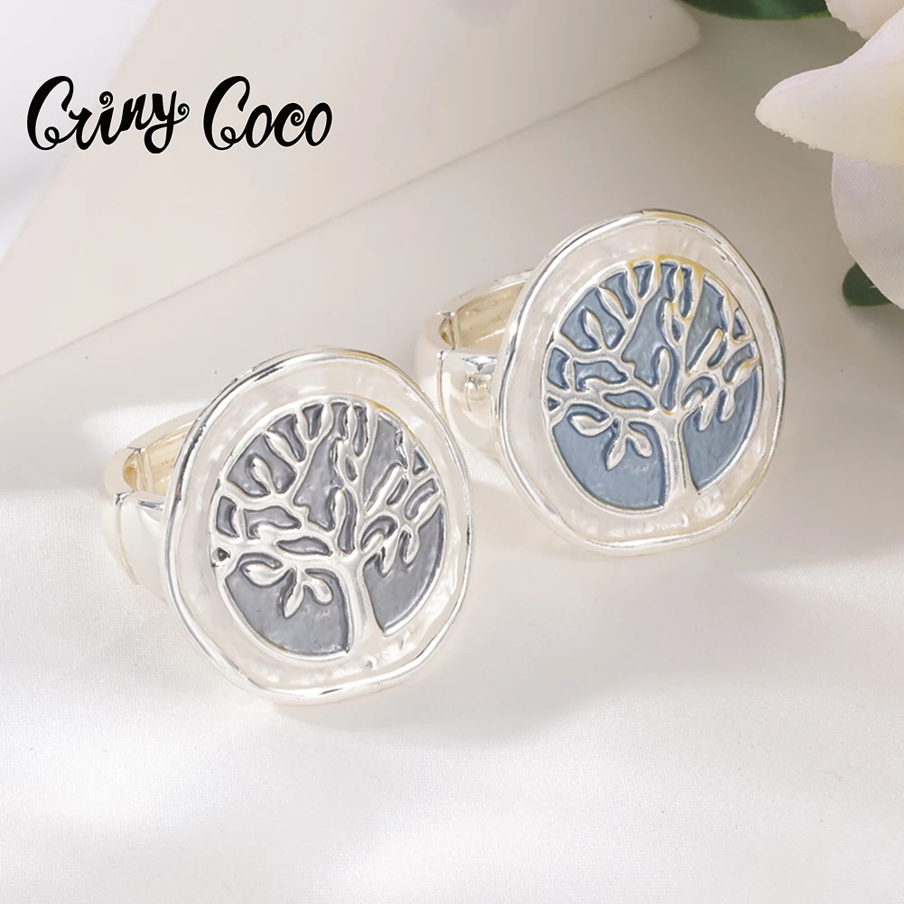 

Cring Coco Ring Fashion Female Silver Plated Finger Branches Rings Jewelry 2022 New Trend for Women Girlfriend Party Holiday