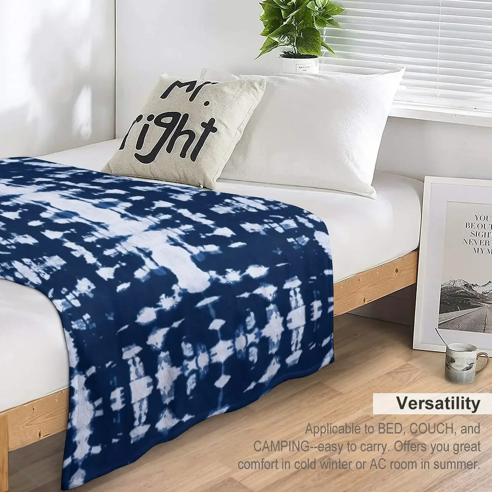 Одеяло Kumo Indigo Shibori одеяла для малышей лохматые декоративные дивана