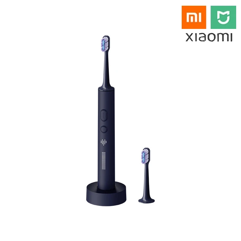 

Зубная щетка Xiaomi T700 MIJIA звуковая электрическая для отбеливания зубов, ультразвуковой прибор для чистки зубов, с вибрацией, синим светодиодн...