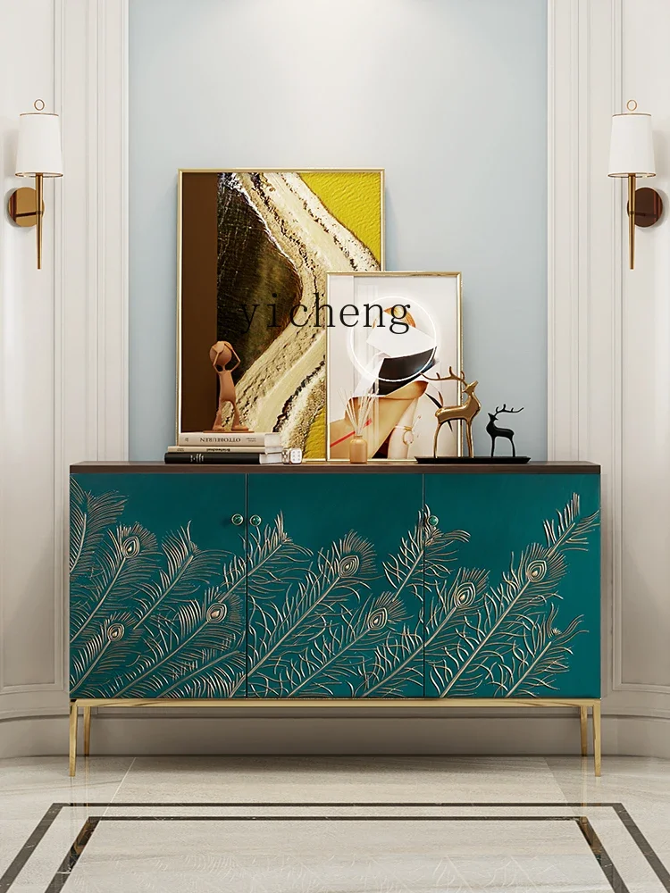 Входной шкаф ZC домашний интегрированный из массива дерева для прихожей