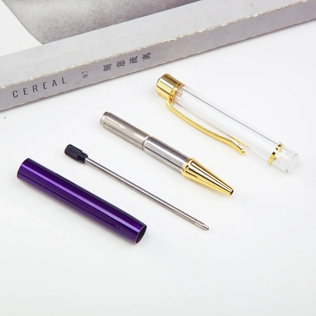 30 шт. DIY сплошной цвет пустая трубка металлическая шариковая ручка креативный