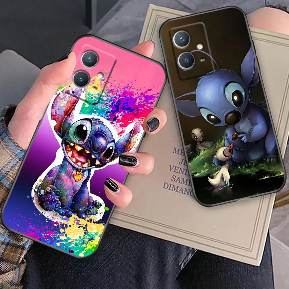 

Disney Cute Lilo & Stitch Cartoon Case For Huawei P50E P50 P50Pocket P40 P30 P20 P10 Pro Plus Lite 2021 2020 2019 2018 5G Cover