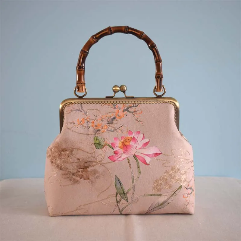 

Винтажная сумка с цветами, сумки на цепочке, женская сумка через плечо, сумки с замком, оригинальные женские сумки ручной работы