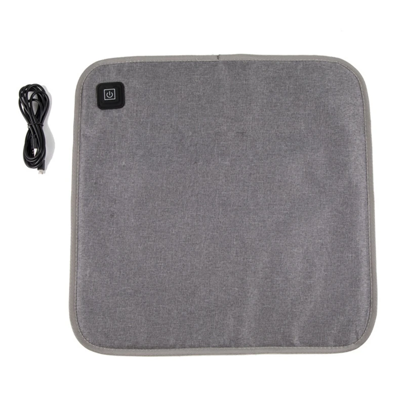 

Car Heating Cushion Office Seats Pad Warmer With USB Cable Fast-Heating Electric Winter Warm Adjustable Temperature