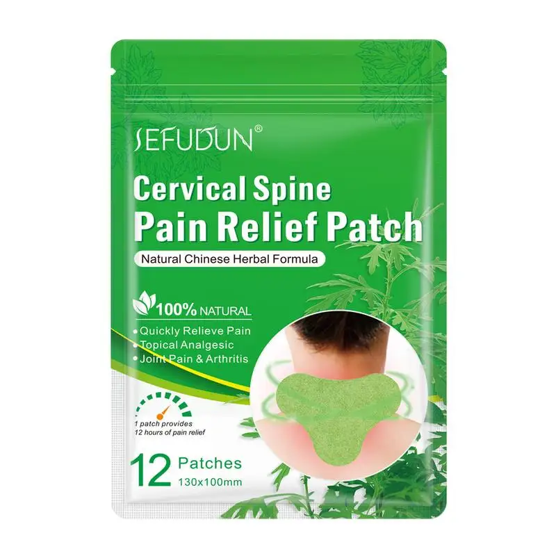 

12 PCS Cervical Patch Self-Heating Neck Patches Rheumatic With Wormwood Herbal Extract Relieving Rheumatoid Joint Shoulder Neck