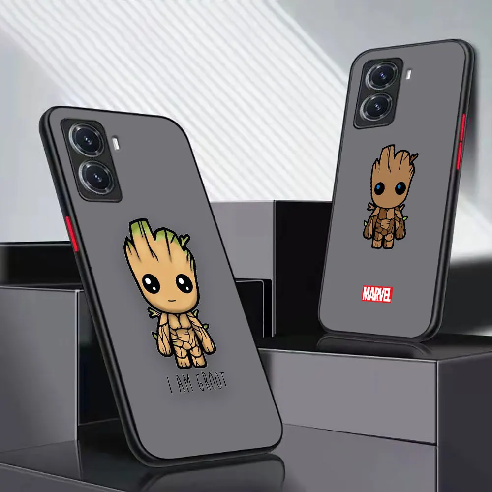 

Matte Case Funda Coque For VIVO Y93 91C 91 85 77 76S 76 75 72 5G 71 70S 67 53 52S 51 50 35 22S 2020 Case Marvel Baby I AM GROOT