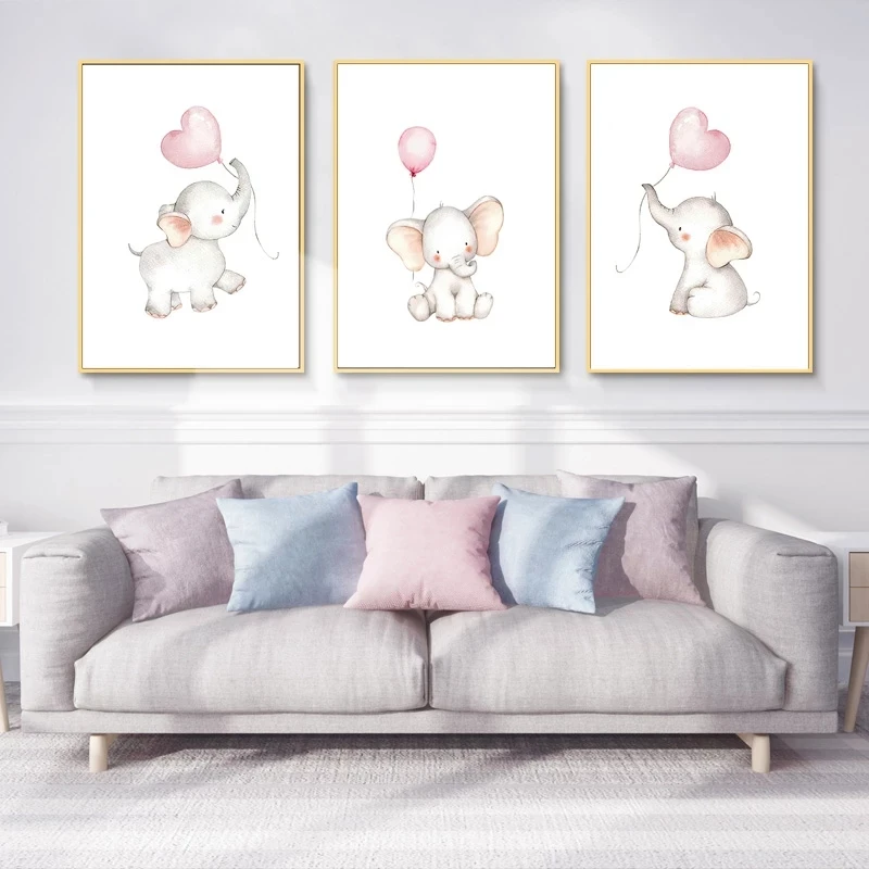 

BAby Room Decoration Cute Pictures Wall Art Poster Aesthetic Wall Art Pictures Nordic for Living Room Home Decor Painting