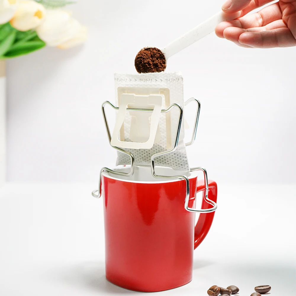 

Coffee Filter Holder Portable Reusable Outdoor Tea Filters Dripper Baskets Coffee Ear Drip Filter Paper Bag Shelf Coffeeware