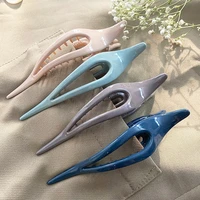 fashion solid color claw clips large acrylic hair clips duckbill clip women gilrs korean simple hair cliaw hair accessories gift
