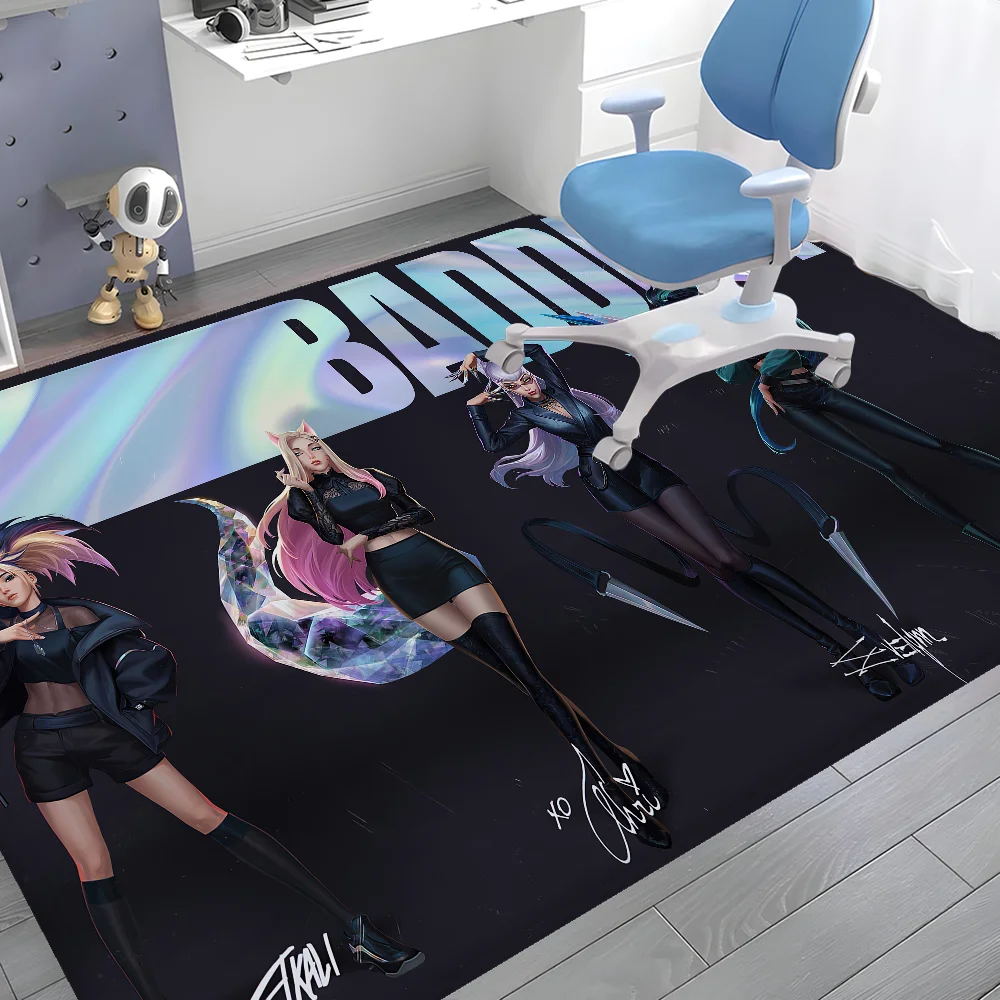 L-LOL-KDA Kaisa Ahri Akali напольный ковер противоскользящий впитывающий воду длинная