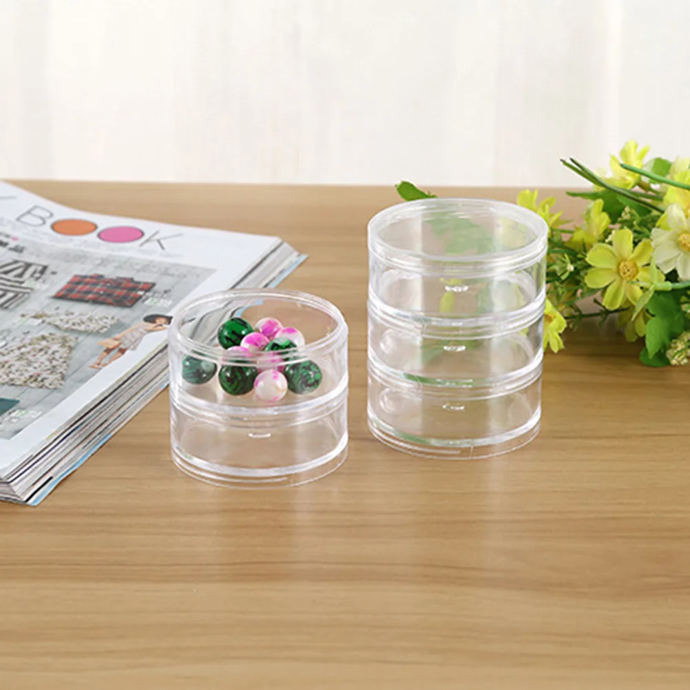 

Box Storageorganizer Bead Container Containers Jewelry Stackable Beads Holder Cylinderdiamondclear Painting Embroidery Boxes